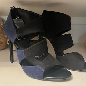 Zara heels, black and navy, 8